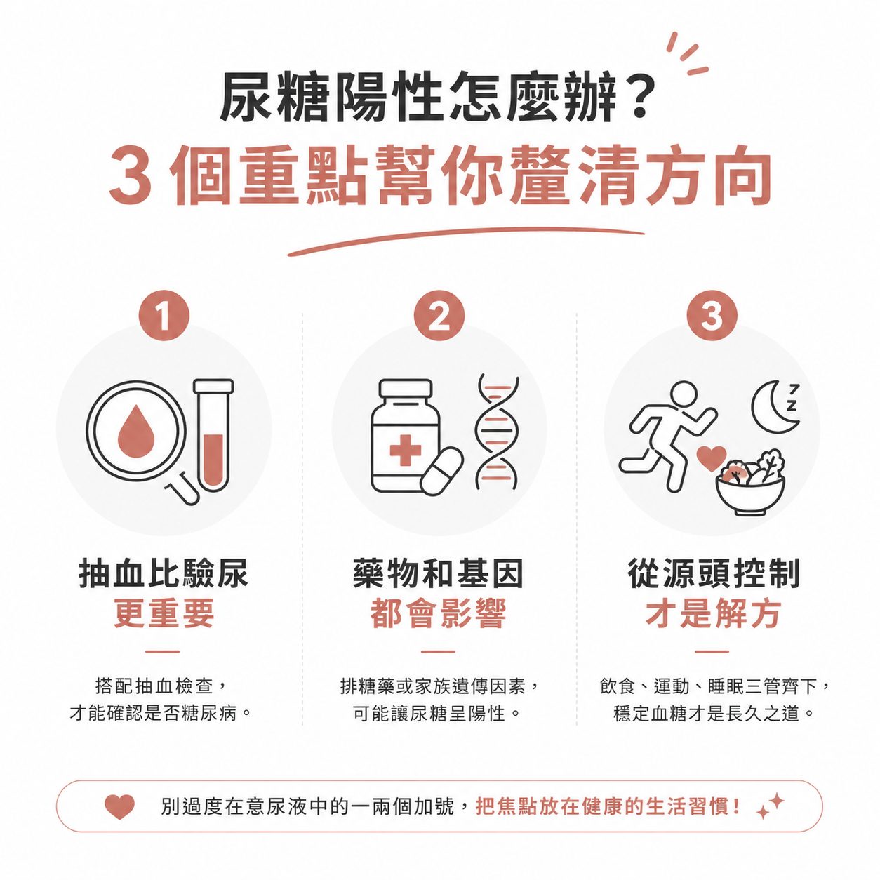尿糖紅字就是糖尿病嗎？搞懂「180」警戒線，3 步驟找出真正原因