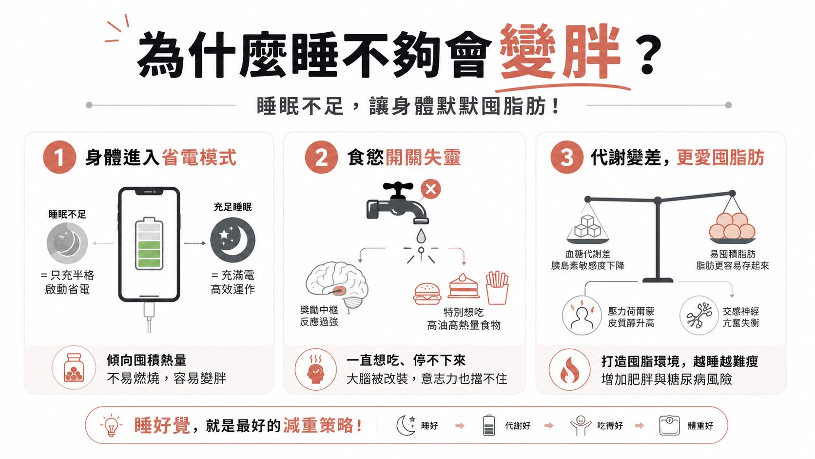 體重一直降不下來？問題可能出在你的睡眠：睡不夠每天多吃 300 大卡、內臟脂肪悄悄增加
