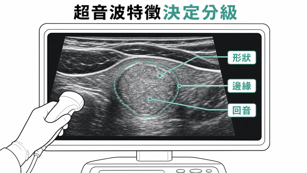 甲狀腺超音波依結節特徵進行風險分級