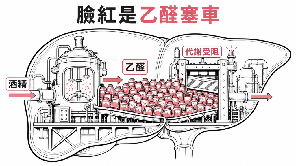 乙醛代謝不良會讓有毒乙醛在體內累積