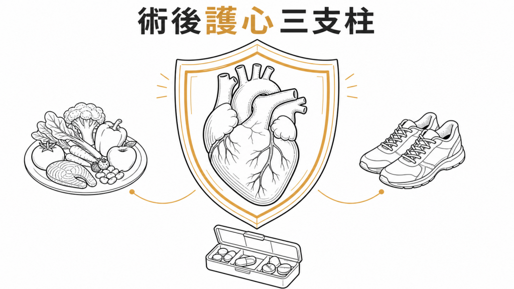 心肌梗塞術後飲食運動與按時服藥護心