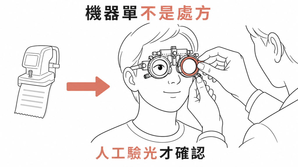 電腦驗光單仍需人工驗光確認
