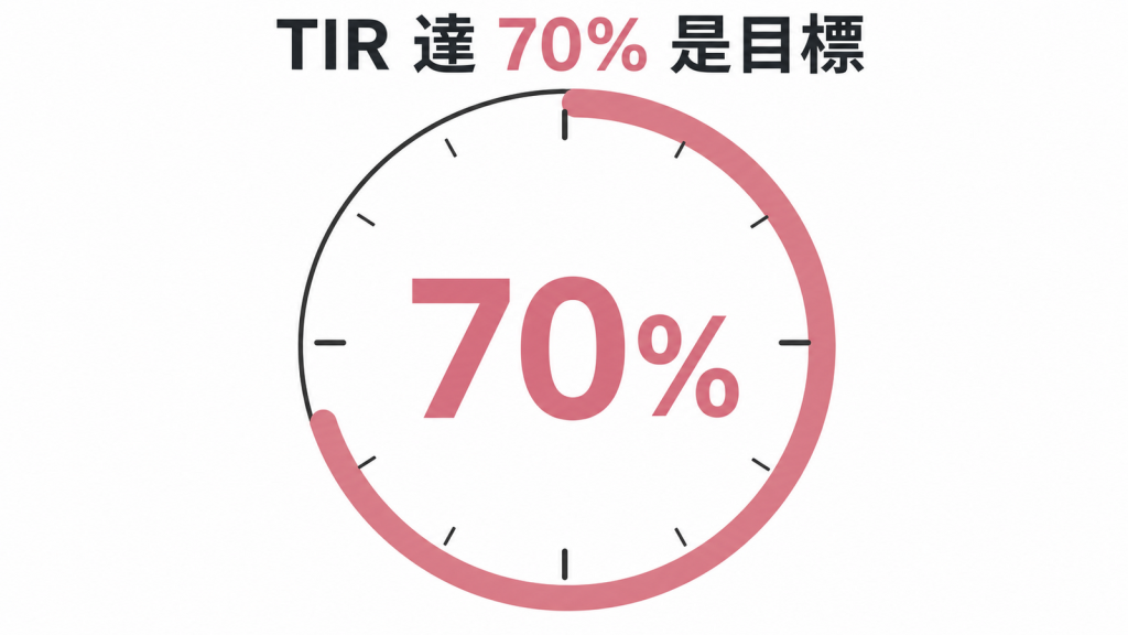 TIR 70% 達標時間示意