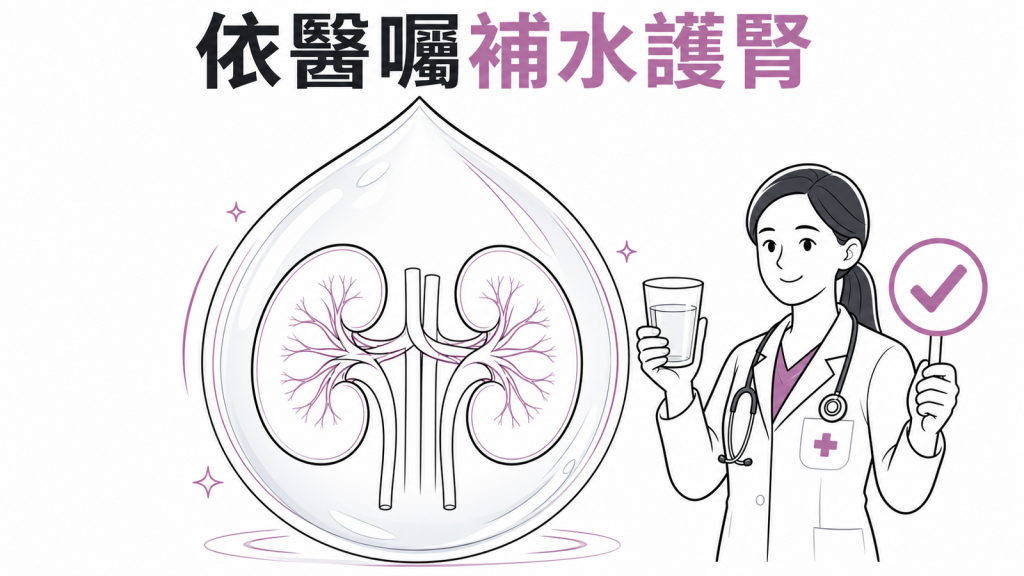 依醫囑補充水分幫助保護腎臟