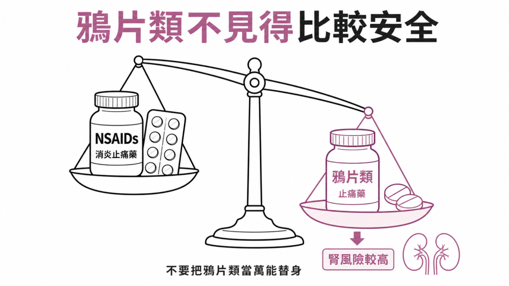 研究發現鴉片類止痛藥在腎臟病患者的腎風險可能比NSAIDs還高不要把鴉片類當萬能替身