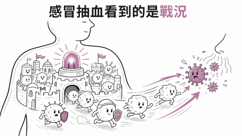 感冒期間免疫警報影響抽血數據