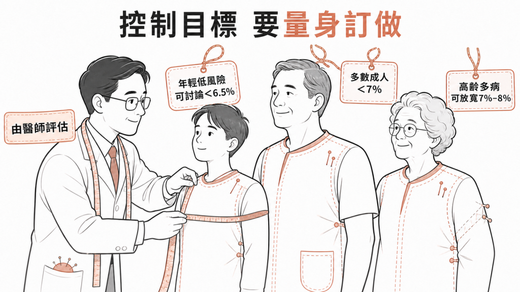 糖化血色素控制目標需由醫師依年齡共病個別化