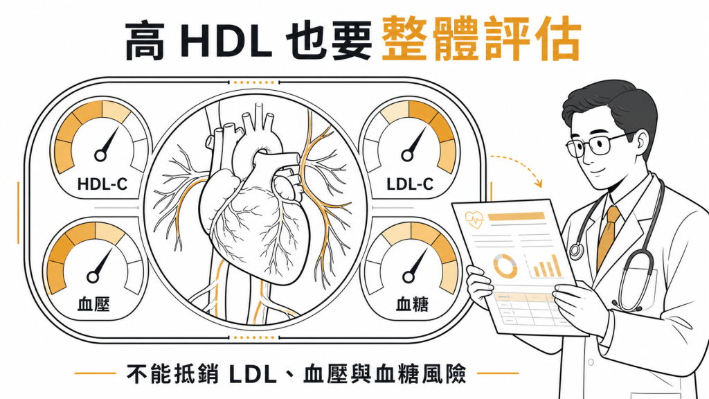 高密度脂蛋白極高仍需整體心血管評估