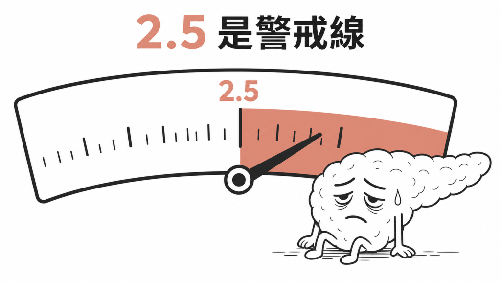 HOMA-IR 超過 2.5 是胰島素阻抗警戒線