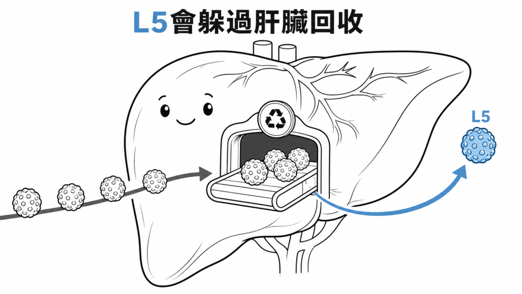 L5躲過肝臟回收示意