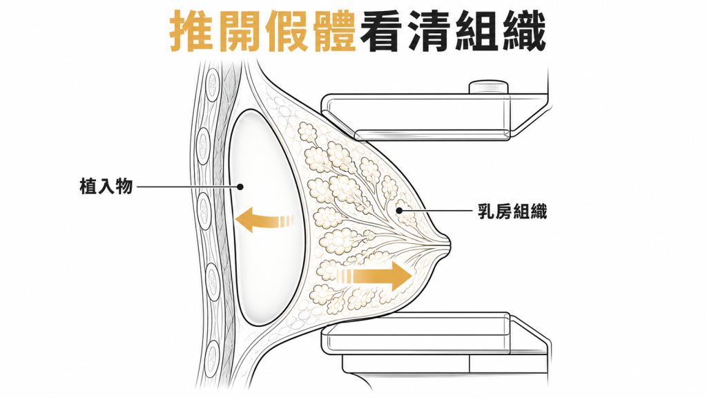 推開植入物技術可增加乳房組織可見範圍