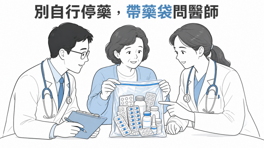 攜帶完整藥袋與醫師確認內視鏡用藥