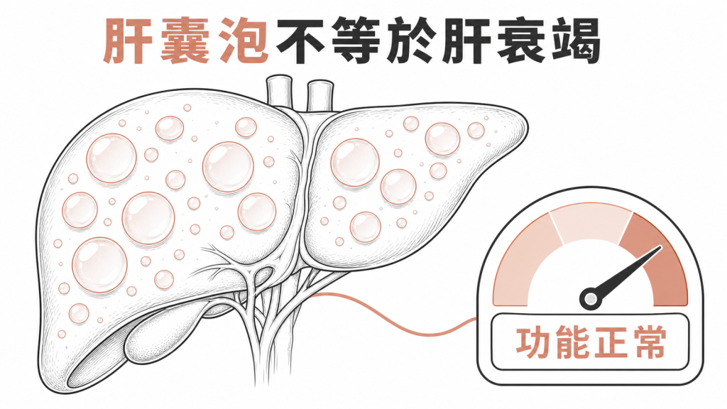 多囊性肝病與肝功能示意