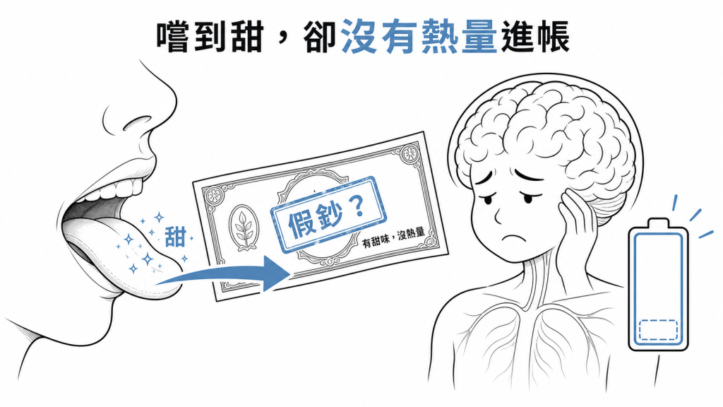 代糖給甜味卻沒有熱量,身體被騙如同收到假鈔