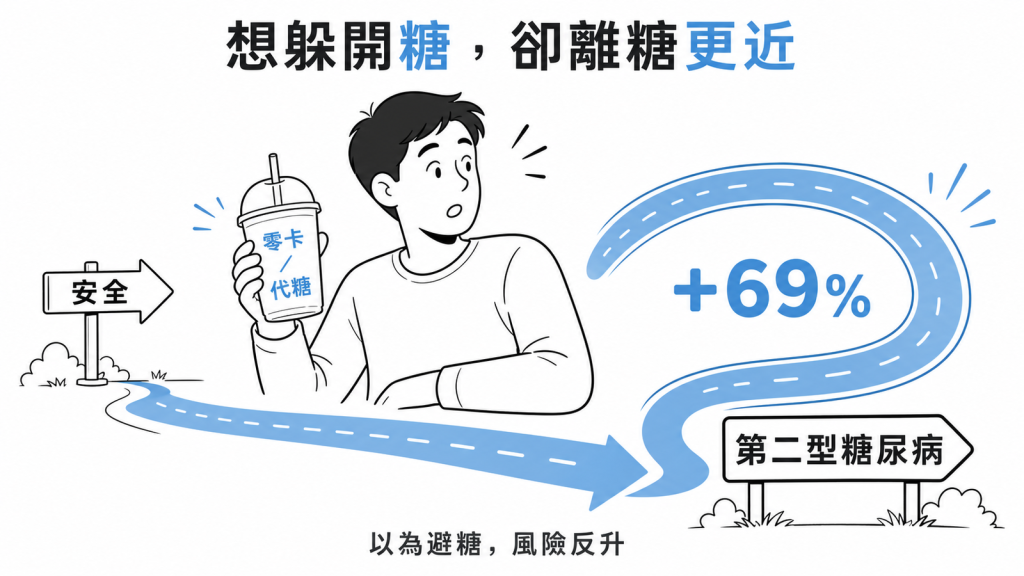 代糖攝取較高者第二型糖尿病風險上升69百分比