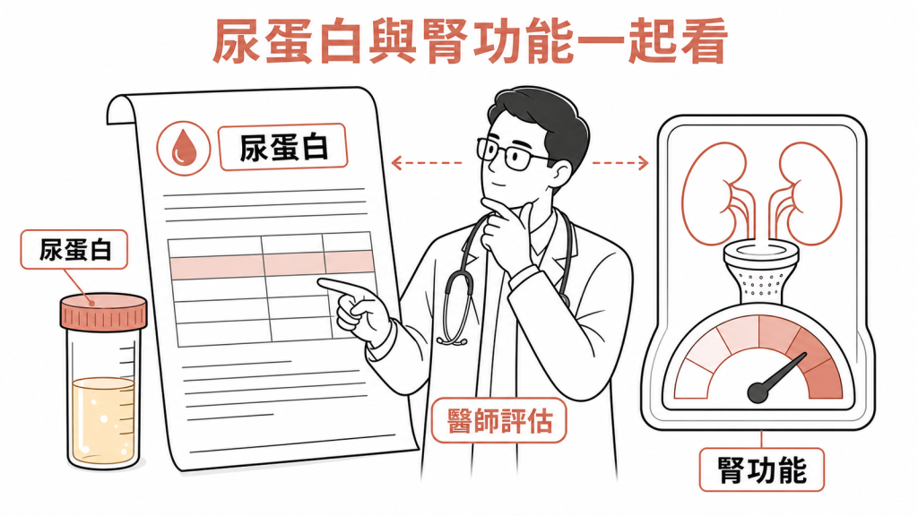 護腎評估需同時查看尿蛋白與腎絲球過濾率