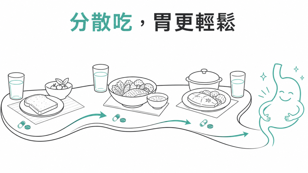 保健品分散服用可減輕胃部負擔