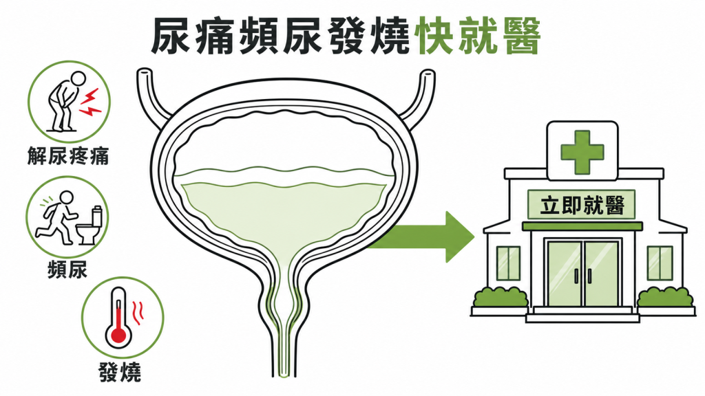 尿液異常合併尿痛頻尿發燒應立即就醫