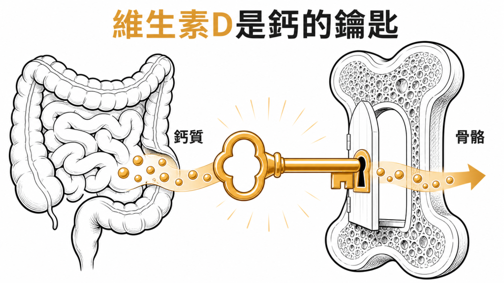 維生素 D 幫助鈣質進入骨骼