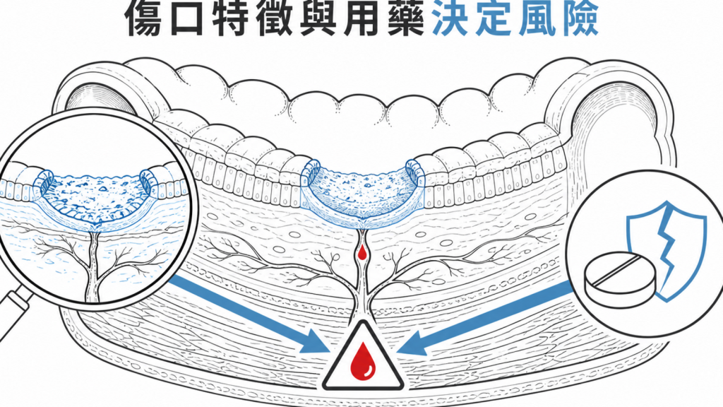 息肉傷口特徵與用藥共同決定出血風險