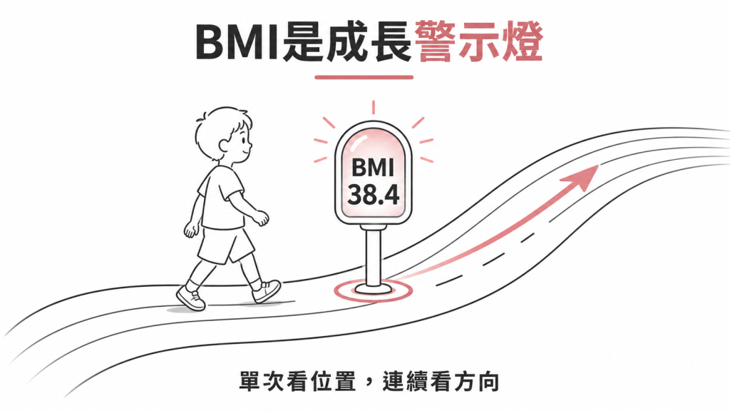 兒童 BMI 是成長曲線的警示燈,單次看位置、連續看方向