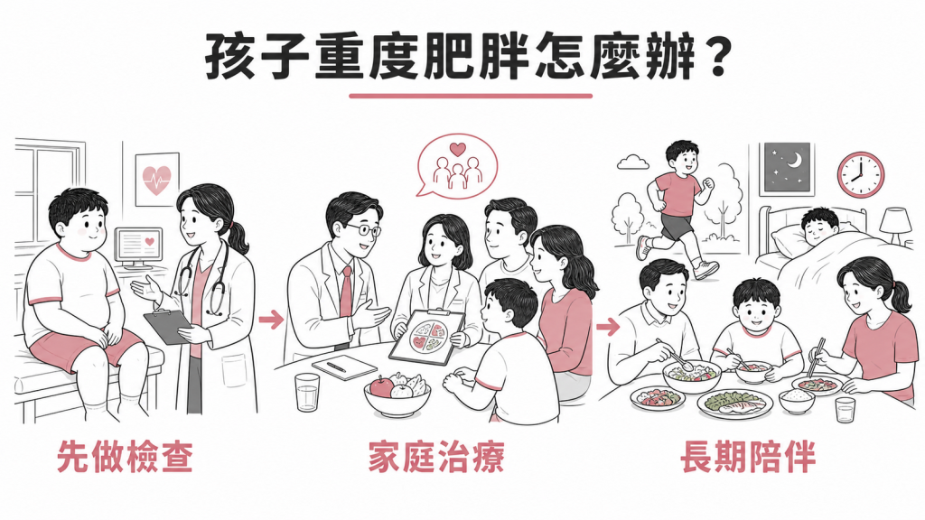 兒童重度肥胖的檢查、家庭治療與長期陪伴