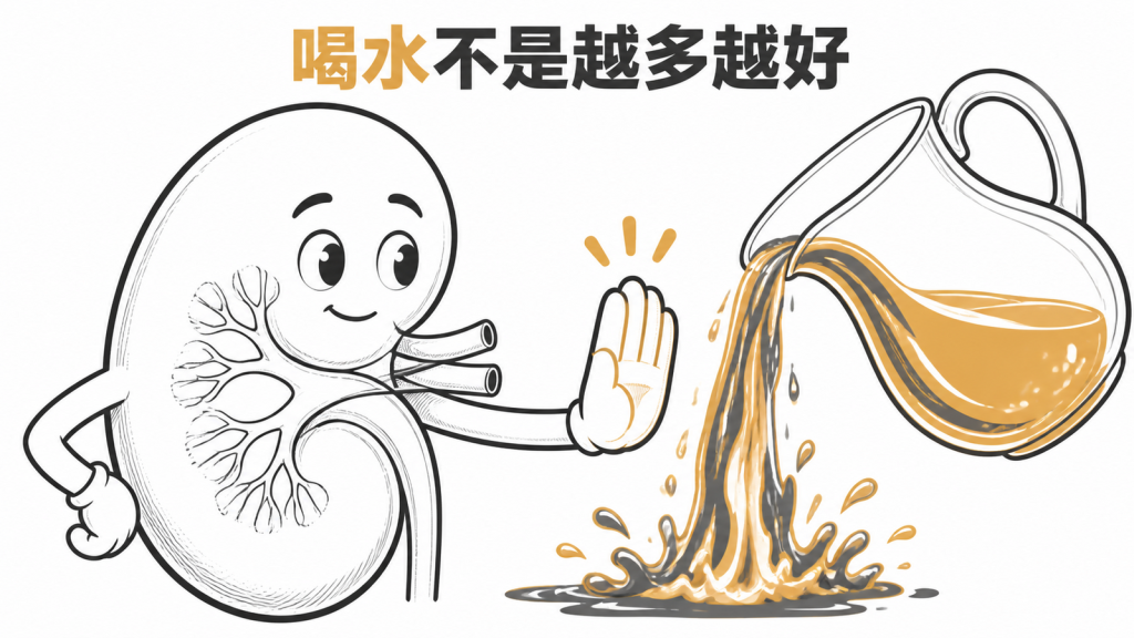 慢性腎病喝水量應依個別狀況而非越多越好