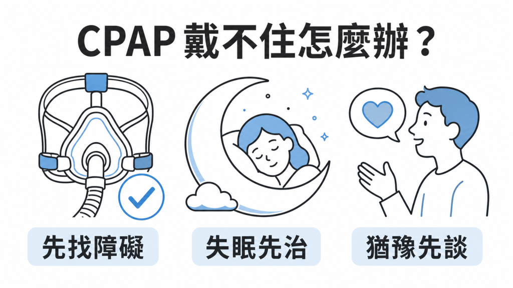 陽壓呼吸器適應：CPAP 戴不住時先找出真正障礙