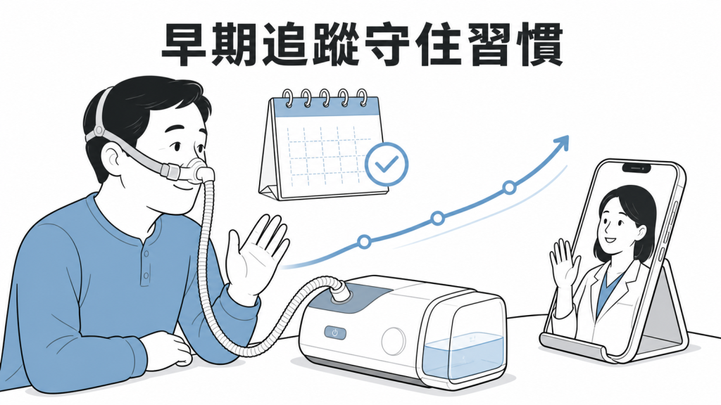 透過早期追蹤與使用資料幫助建立 CPAP 習慣
