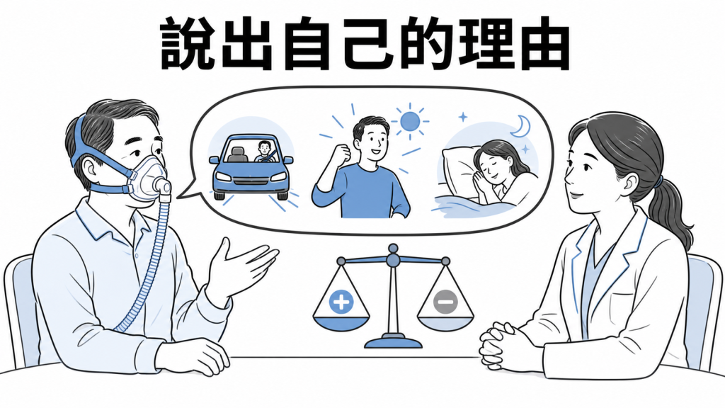 動機增強治療幫患者說出使用 CPAP 的個人理由