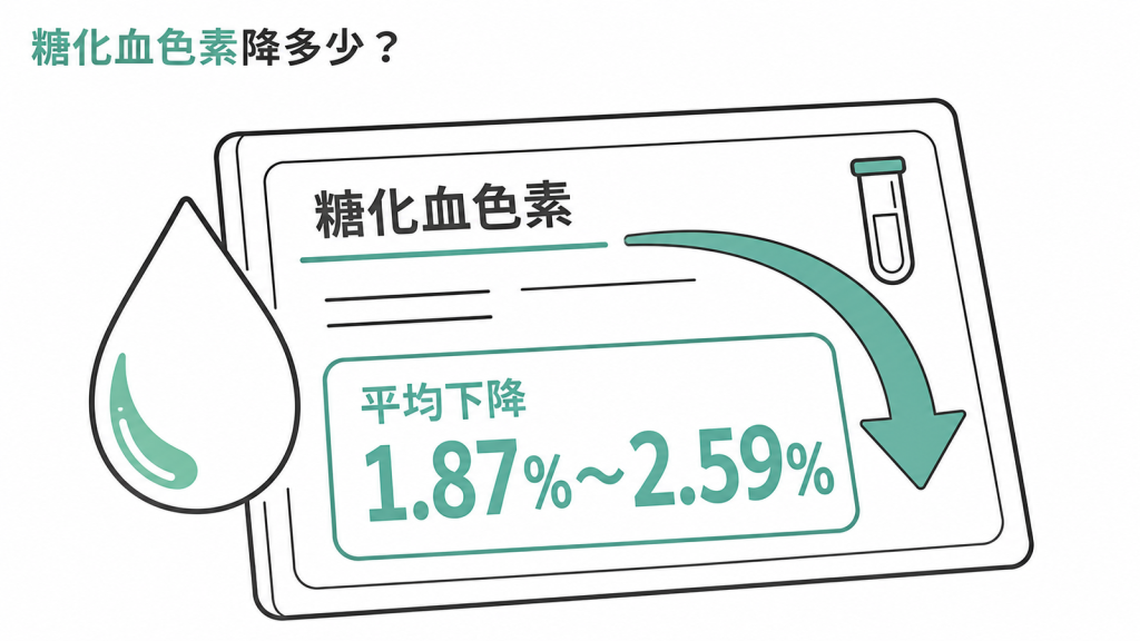 糖化血色素平均下降百分之一點八七到百分之二點五九