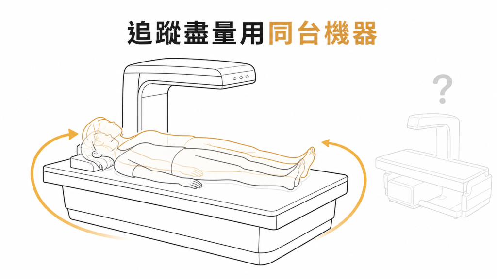 DXA身體組成追蹤盡量使用同一台機器
