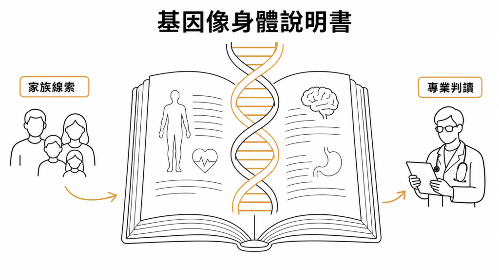基因像身體說明書,家族線索需要專業判讀