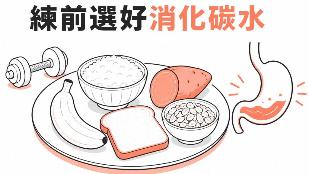 重訓前選擇容易消化的碳水食物