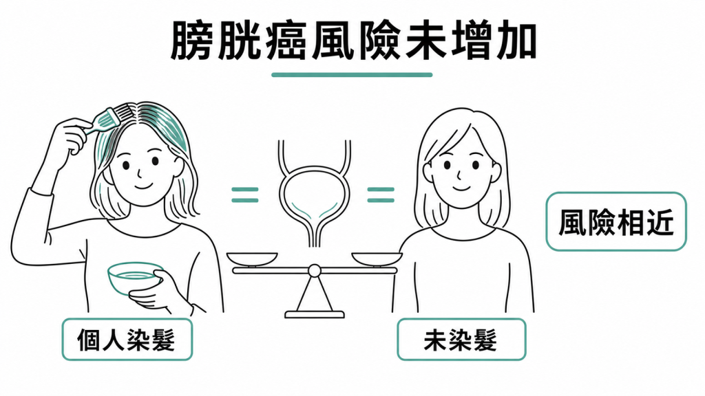 大型研究顯示個人染髮者與未染髮者的膀胱癌風險相近