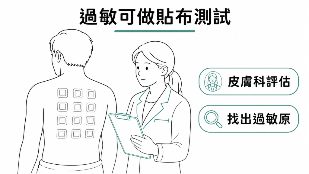 曾有染髮反應者可由皮膚科評估正式貼布測試