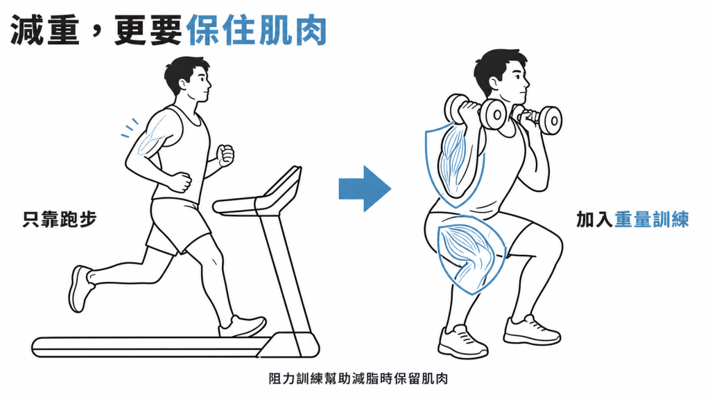 減重期間加入阻力訓練，幫助減脂同時保住肌肉