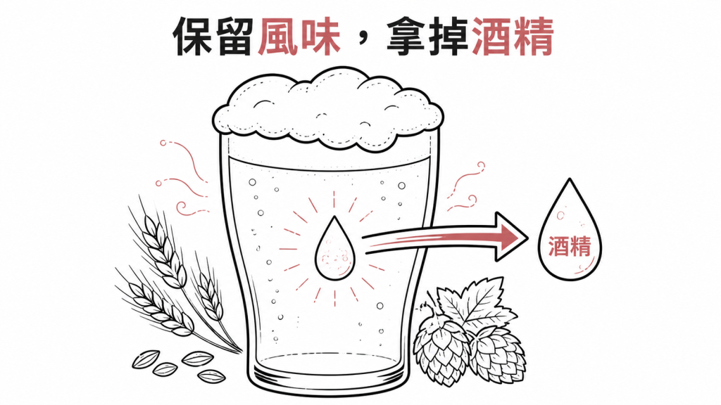無酒精啤酒保留麥芽與啤酒花風味和多酚,只把酒精拿掉