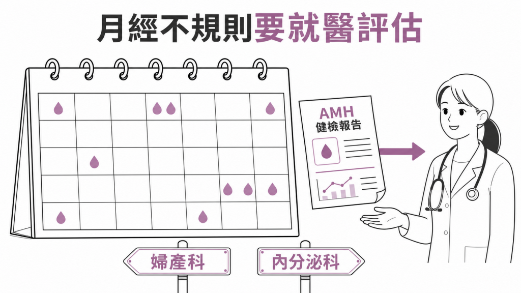 PMOS合併月經不規則應就醫評估