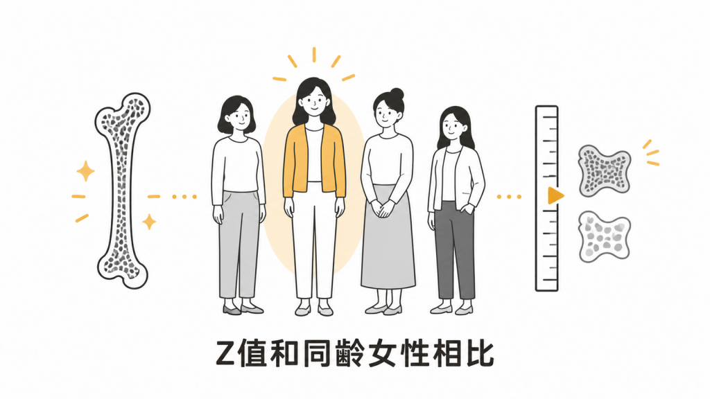 Z-score 是停經前女性與同齡女性的骨密度比較