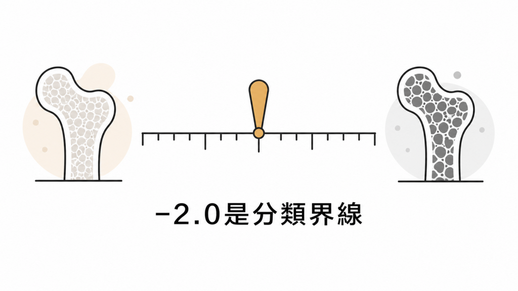 Z-score 負二點零是停經前女性骨密度分類界線