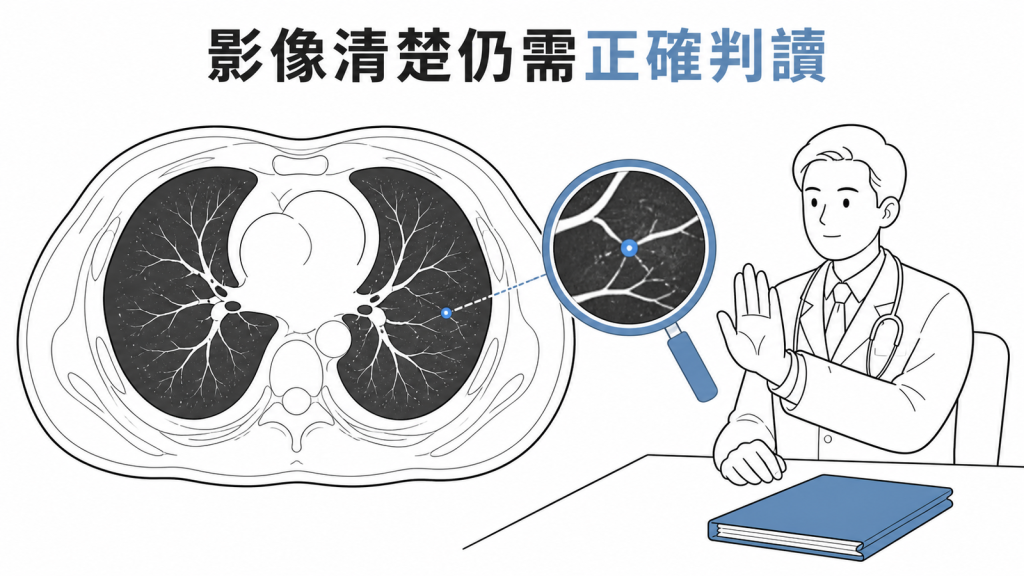 高解析胸部影像仍需醫師正確判讀