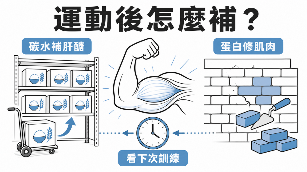 運動後碳水與蛋白質恢復營養圖解