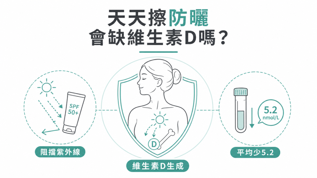 防曬與維生素 D:高係數防曬與抽血數值圖解