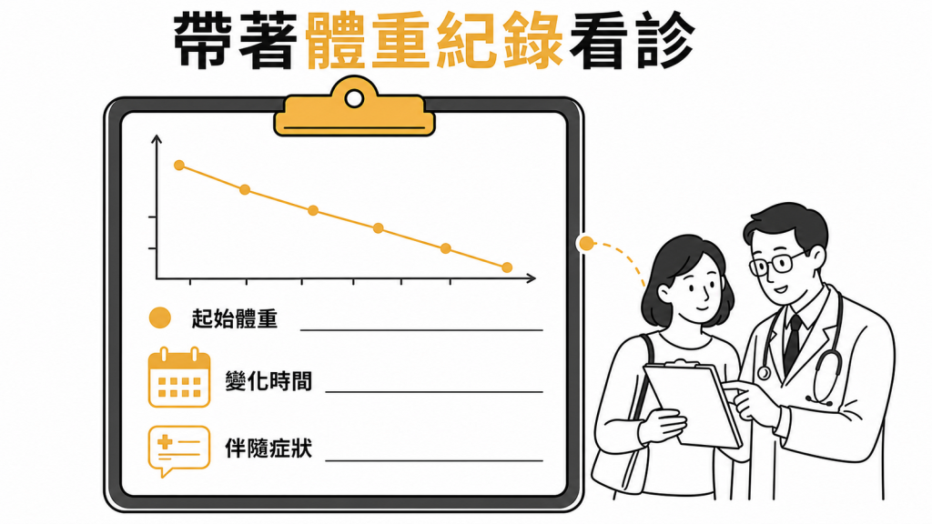 不明原因體重下降的體重履歷紀錄