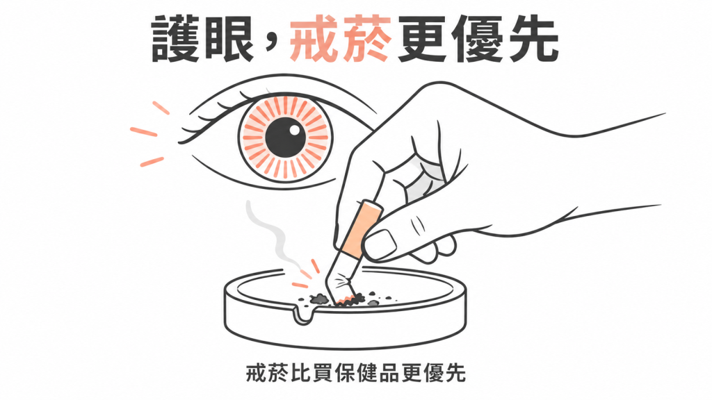 對想護眼的人來說，戒菸的證據強度高於買任何一罐護眼保健食品