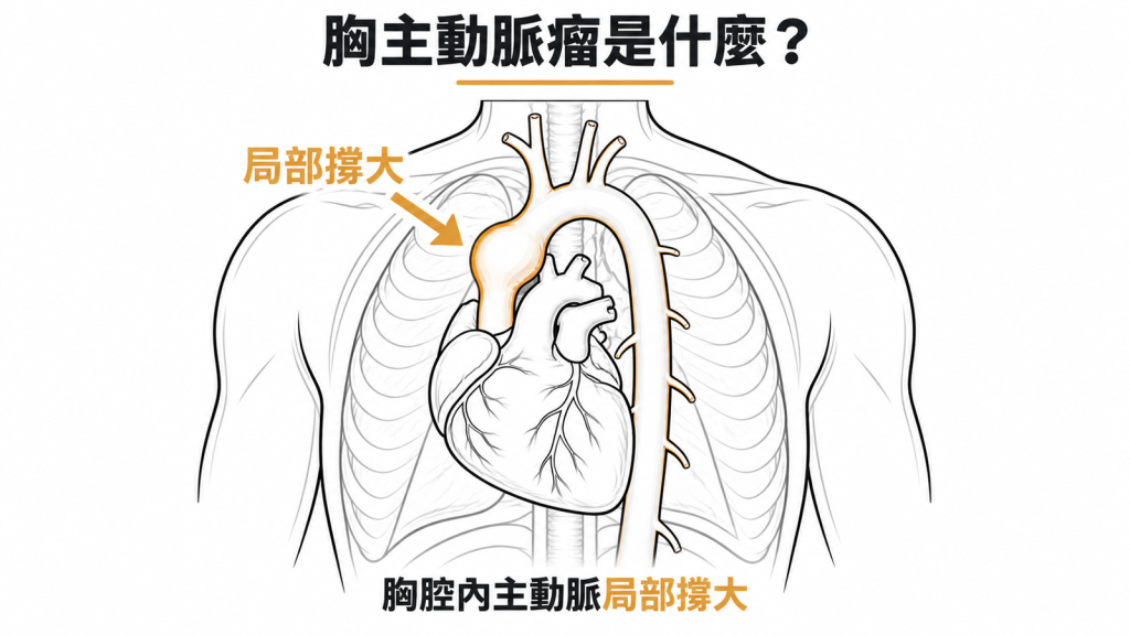 胸主動脈瘤是胸腔內主動脈局部撐大,多數長在升主動脈